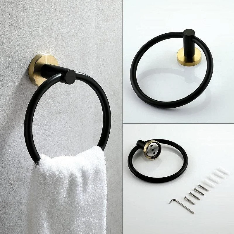 Black & Gold Bathroom Hardware Set -Bathlova