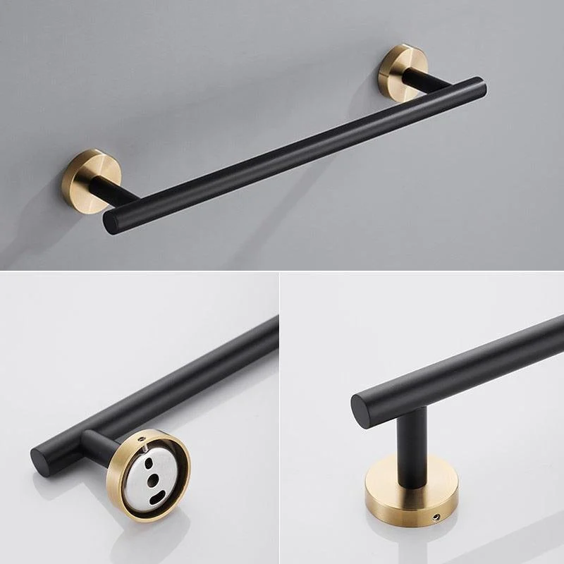 Black & Gold Bathroom Hardware Set -Bathlova