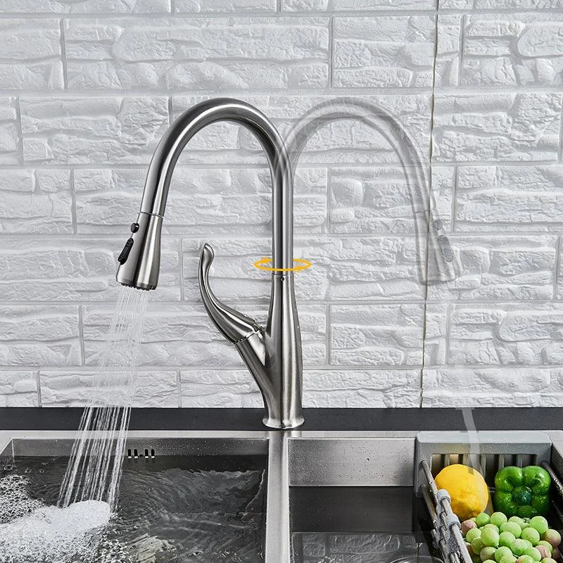 Black Brushed Kitchen Tap Hot And Cold Water Mixer Kitchen Tap -Bathlova