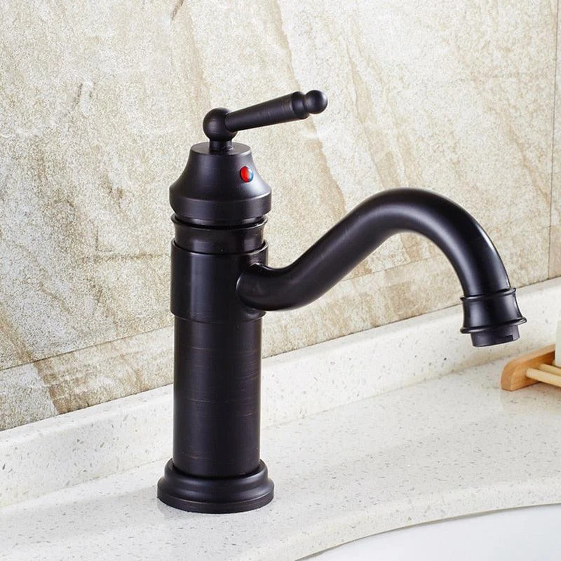 Black Ceramic Tap 360 Swivel Spout Antique Elegant Sink Mixer Tap -Bathlova