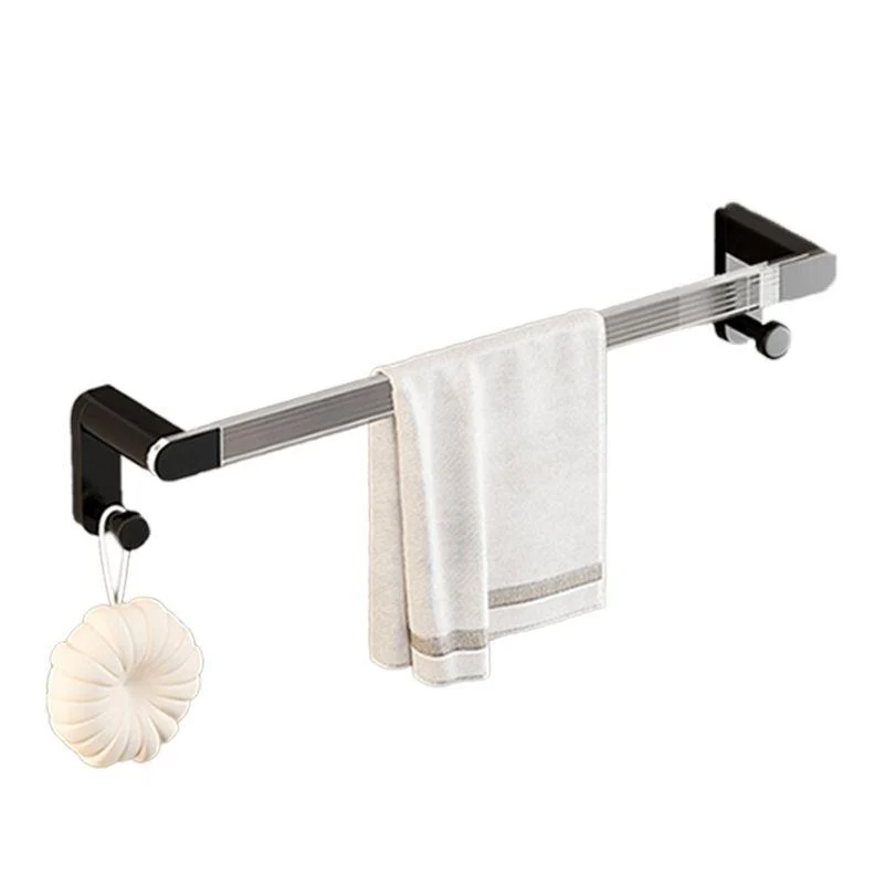 Black Finish Bathroom Set Metallic & Acrylic Bathroom Hardware Set in Stainless Aluminum -Bathlova