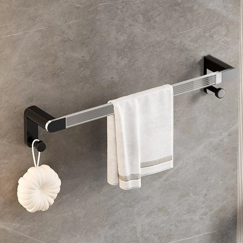 Black Finish Bathroom Set Metallic & Acrylic Bathroom Hardware Set in Stainless Aluminum -Bathlova