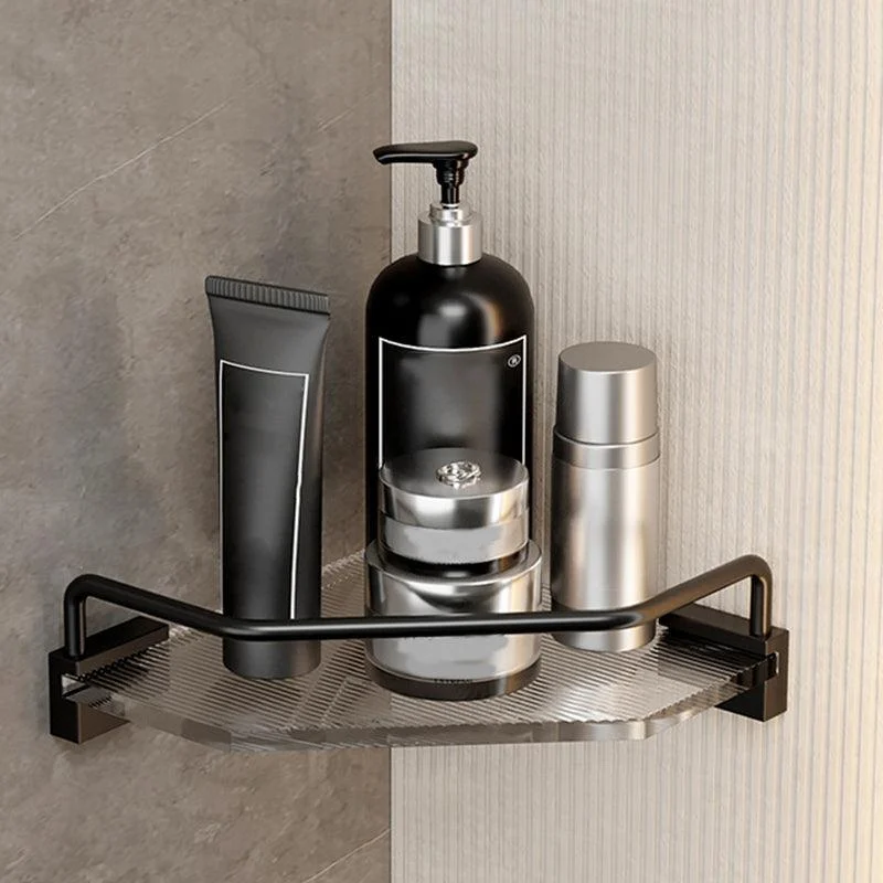 Black Finish Bathroom Set Metallic & Acrylic Bathroom Hardware Set in Stainless Aluminum -Bathlova