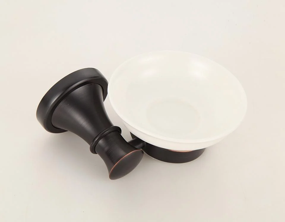 Black Finish Soap Dish Bathroom Accessory -Bathlova