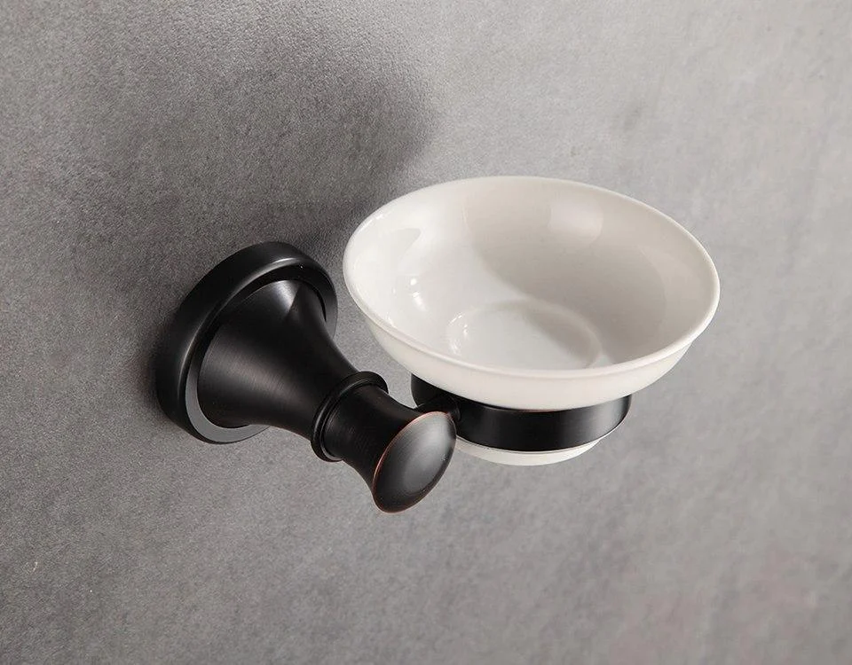 Black Finish Soap Dish Bathroom Accessory -Bathlova