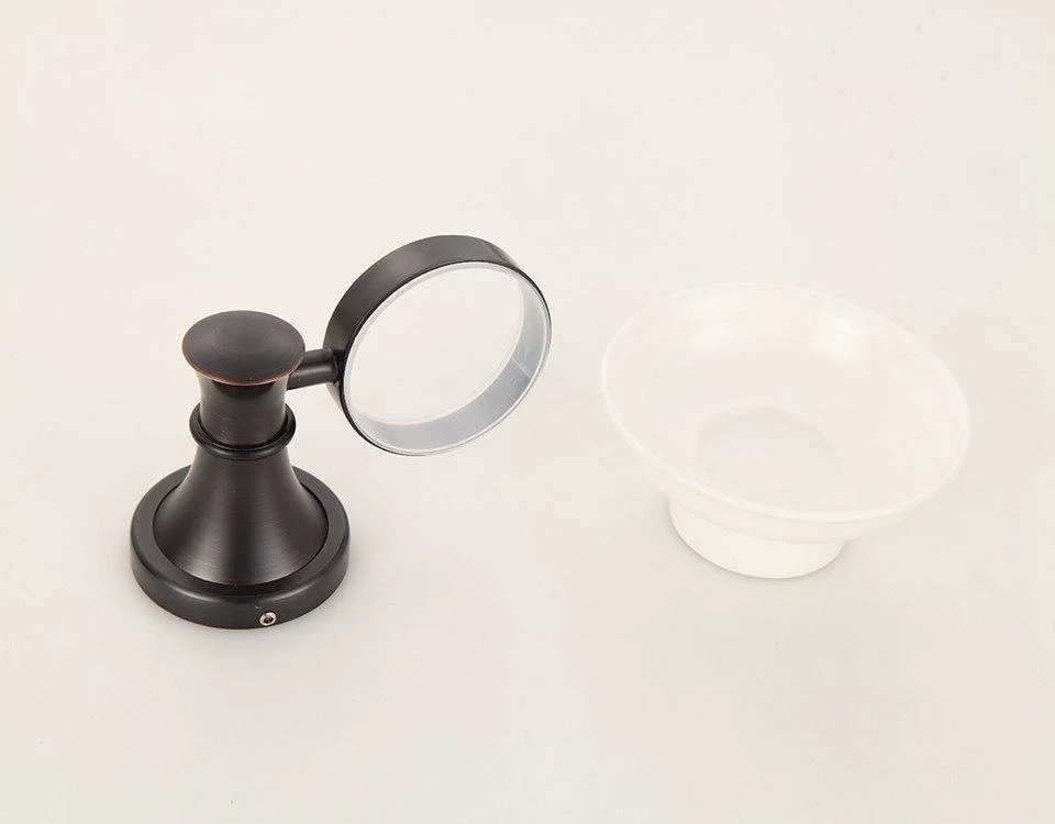 Black Finish Soap Dish Bathroom Accessory -Bathlova