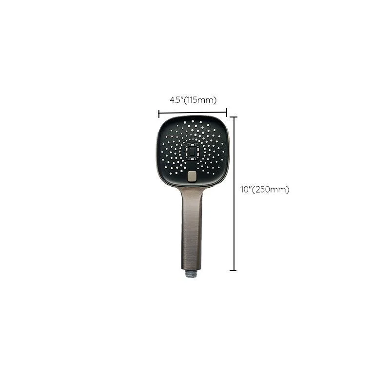 Black Large Shower Head Standard Spray Pattern with Handheld Shower Head -Bathlova