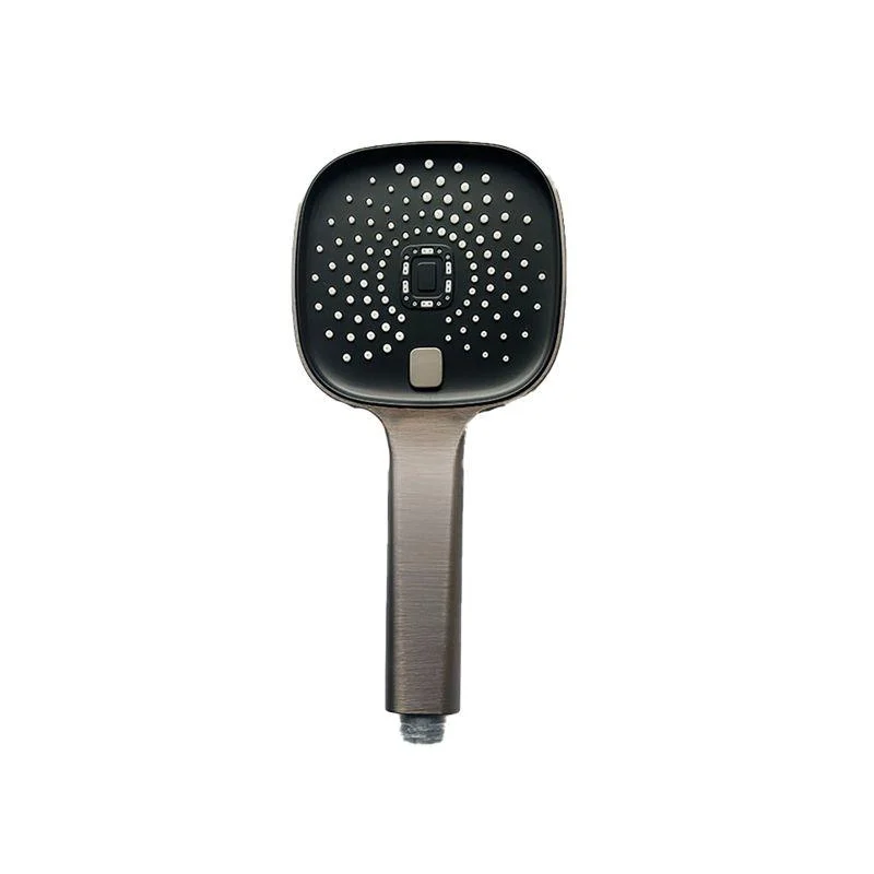 Black Large Shower Head Standard Spray Pattern with Handheld Shower Head -Bathlova