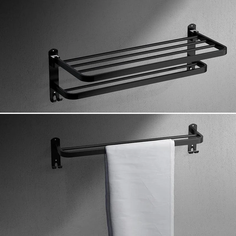 Black Modern Bathroom Accessory Set Stainless Bathroom Hardware -Bathlova