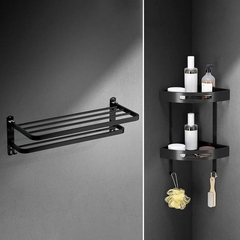 Black Modern Bathroom Accessory Set Stainless Bathroom Hardware -Bathlova