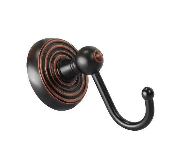 Black Oil Rubbed Brass Wall Mounted Single Robe Hook Towel Hook -Bathlova