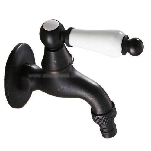 Black Oil Rubbed Bronze Wall Mounted Garden Washing Machine Water Tap Tap -Bathlova