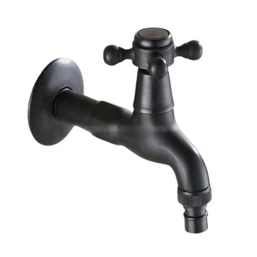 Black Oil Rubbed Bronze Wall Mounted Garden Washing Machine Water Tap Tap -Bathlova