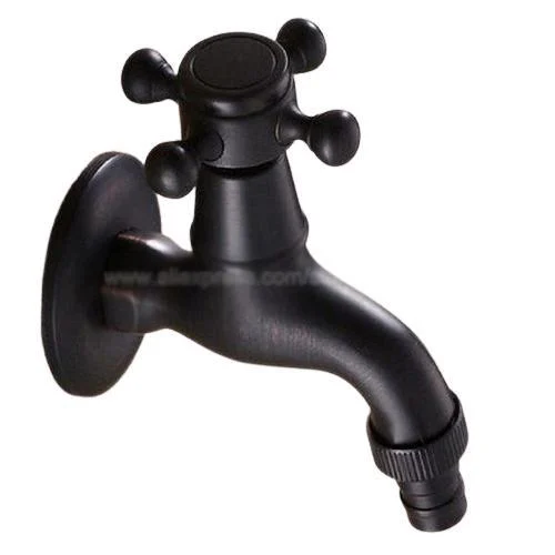 Black Oil Rubbed Bronze Wall Mounted Garden Washing Machine Water Tap Tap -Bathlova