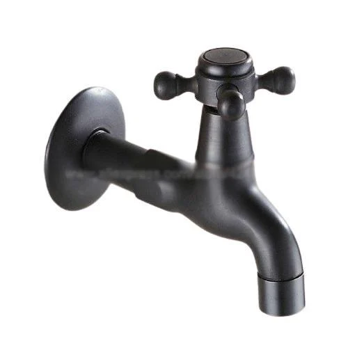 Black Oil Rubbed Bronze Wall Mounted Garden Washing Machine Water Tap Tap -Bathlova