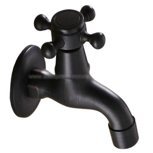 Black Oil Rubbed Bronze Wall Mounted Garden Washing Machine Water Tap Tap -Bathlova