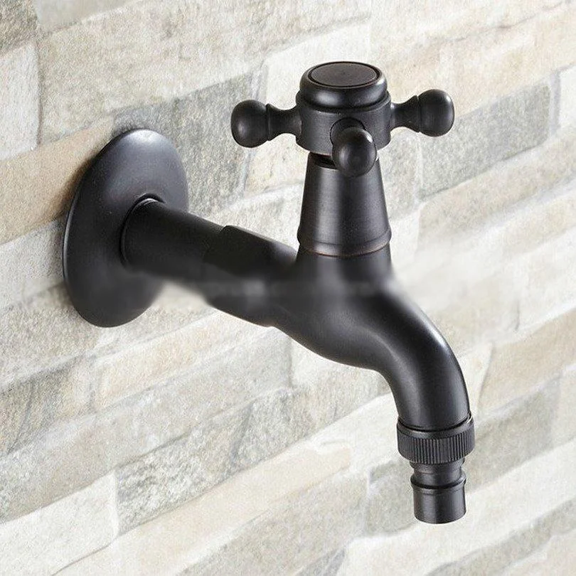 Black Oil Rubbed Bronze Wall Mounted Garden Washing Machine Water Tap Tap -Bathlova