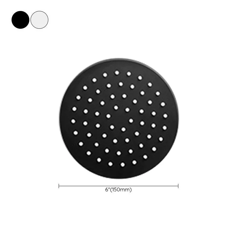 Black Round Fixed Shower Head Modern Style Wall-Mount Showerhead -Bathlova