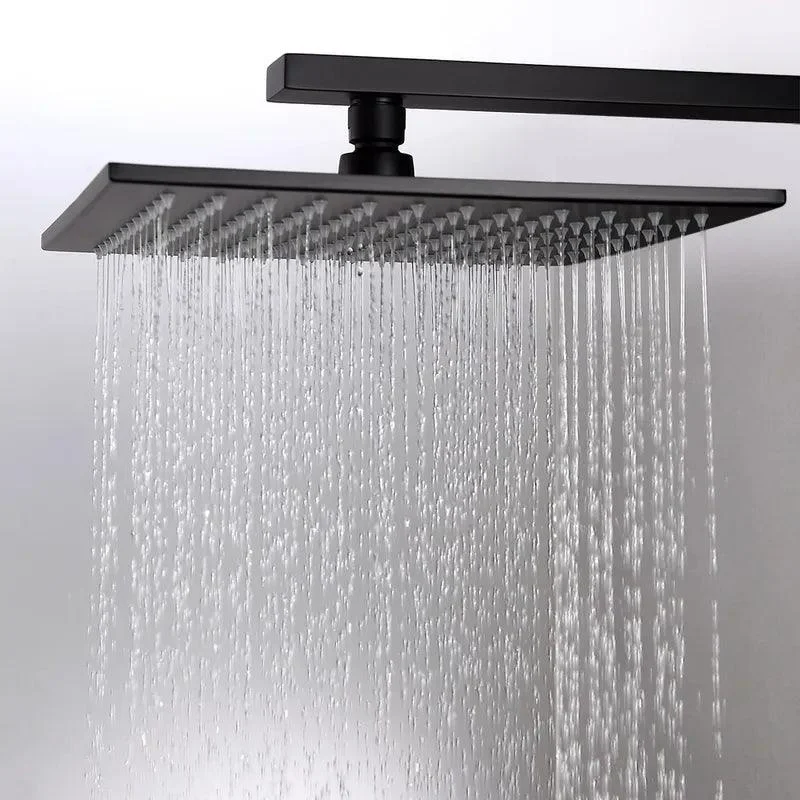 Black Shower Head Thermostatic Shower System with Handheld Shower & 4Body Sprays -Bathlova