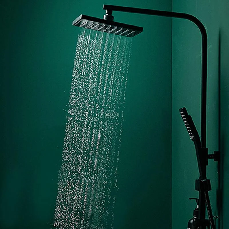 Black Shower Set Full Constant Temperature Copper Bathroom Lift Bath Booster Shower Head -Bathlova