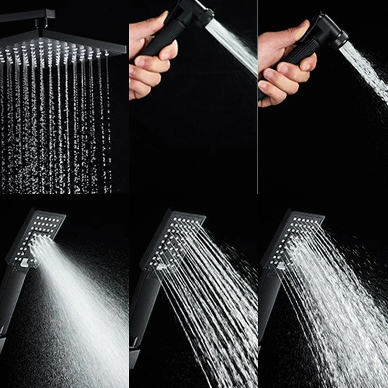 Black Shower Set Full Constant Temperature Copper Bathroom Lift Bath Booster Shower Head -Bathlova