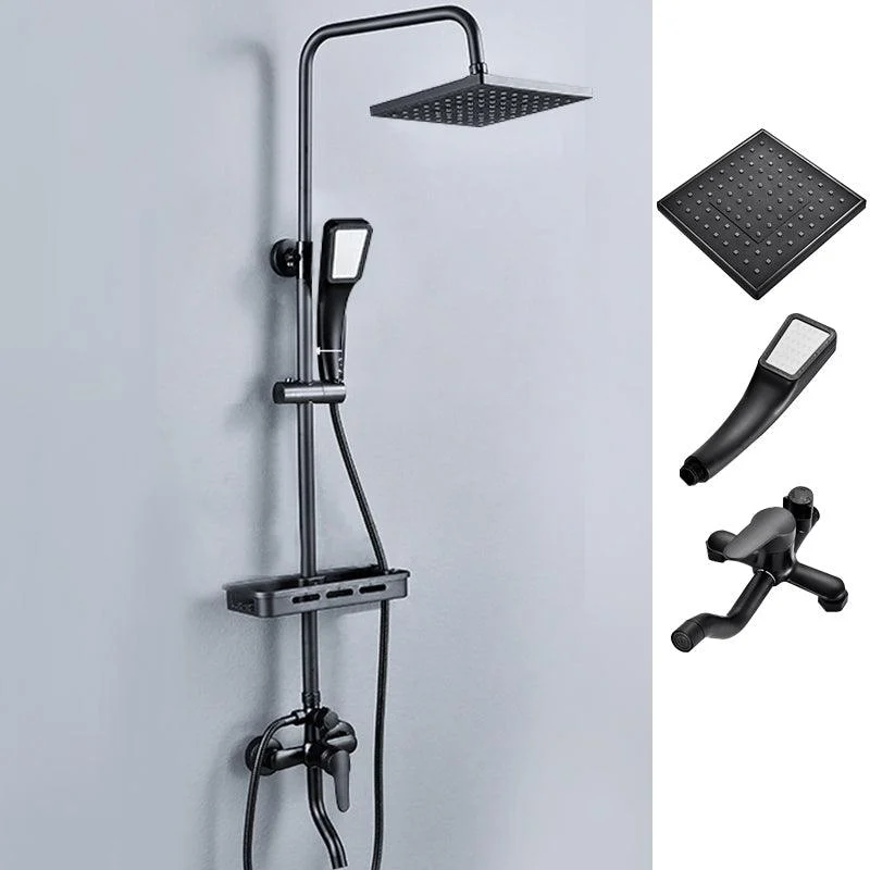 Black Shower Set Full Constant Temperature Copper Bathroom Lift Bath Booster Shower Head -Bathlova