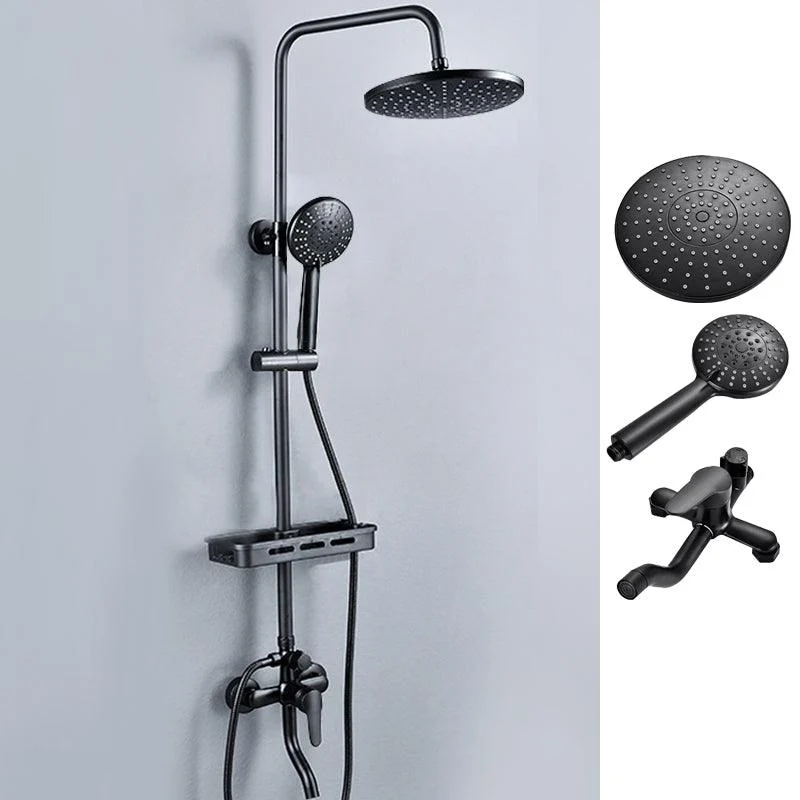 Black Shower Set Full Constant Temperature Copper Bathroom Lift Bath Booster Shower Head -Bathlova