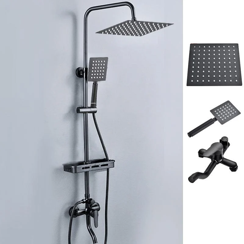 Black Shower Set Full Constant Temperature Copper Bathroom Lift Bath Booster Shower Head -Bathlova