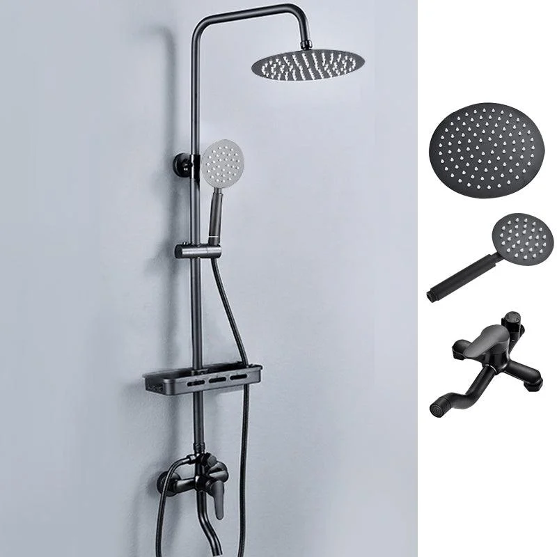 Black Shower Set Full Constant Temperature Copper Bathroom Lift Bath Booster Shower Head -Bathlova