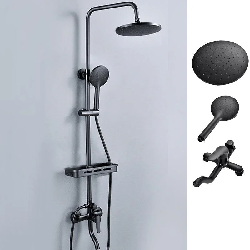 Black Shower Set Full Constant Temperature Copper Bathroom Lift Bath Booster Shower Head -Bathlova