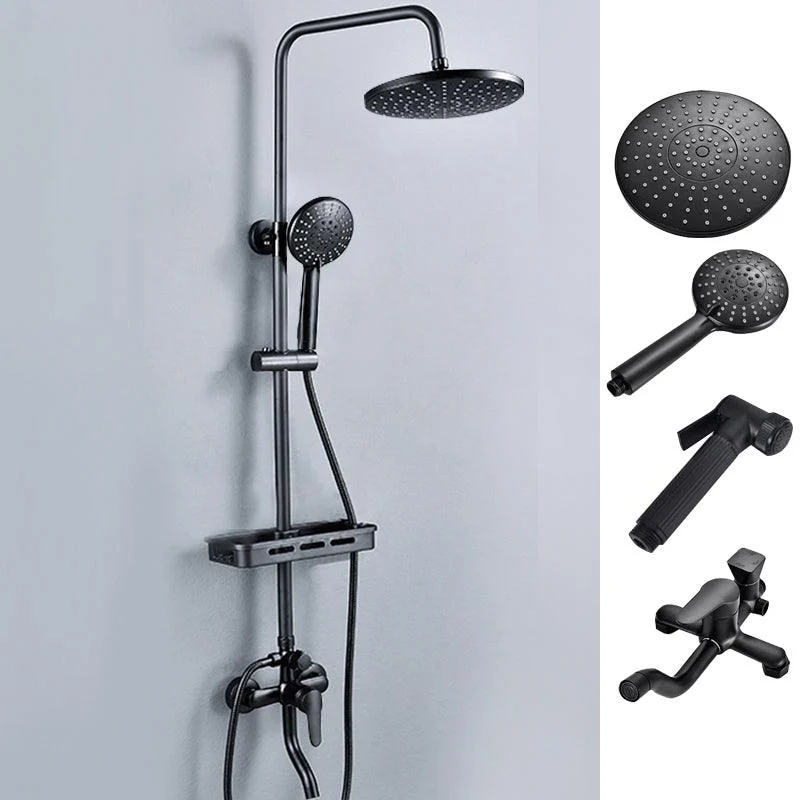 Black Shower Set Full Constant Temperature Copper Bathroom Lift Bath Booster Shower Head -Bathlova