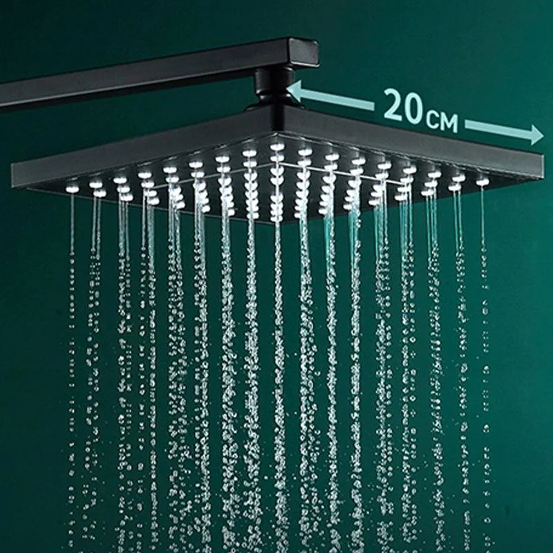 Black Shower Set Full Constant Temperature Copper Bathroom Lift Bath Booster Shower Head -Bathlova