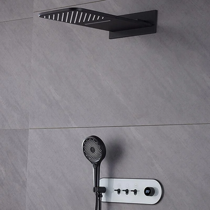 Black Shower Set into The Wall Hidden Bathroom Shower All Copper -Bathlova