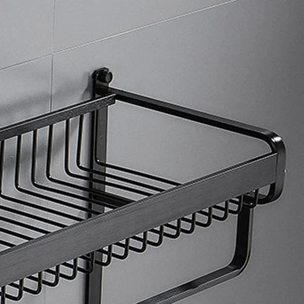 Black / Sliver Bathroom Accessory Aluminum Hardware Set Bath Shelf -Bathlova