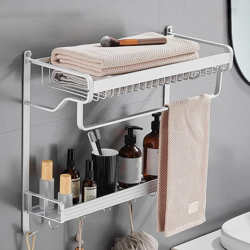 Black / Sliver Bathroom Accessory Aluminum Hardware Set Bath Shelf -Bathlova