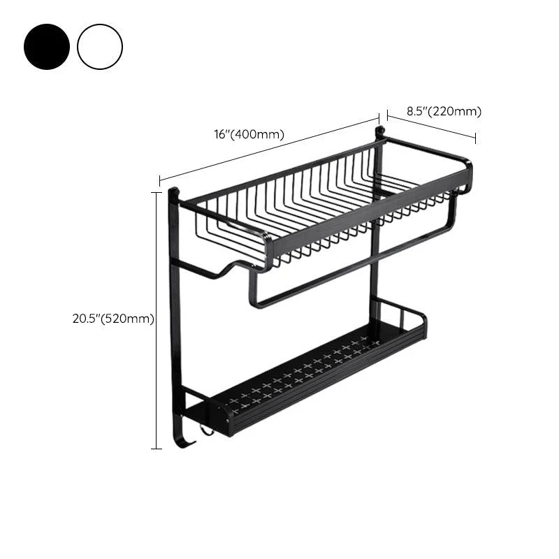 Black / Sliver Bathroom Accessory Aluminum Hardware Set Bath Shelf -Bathlova