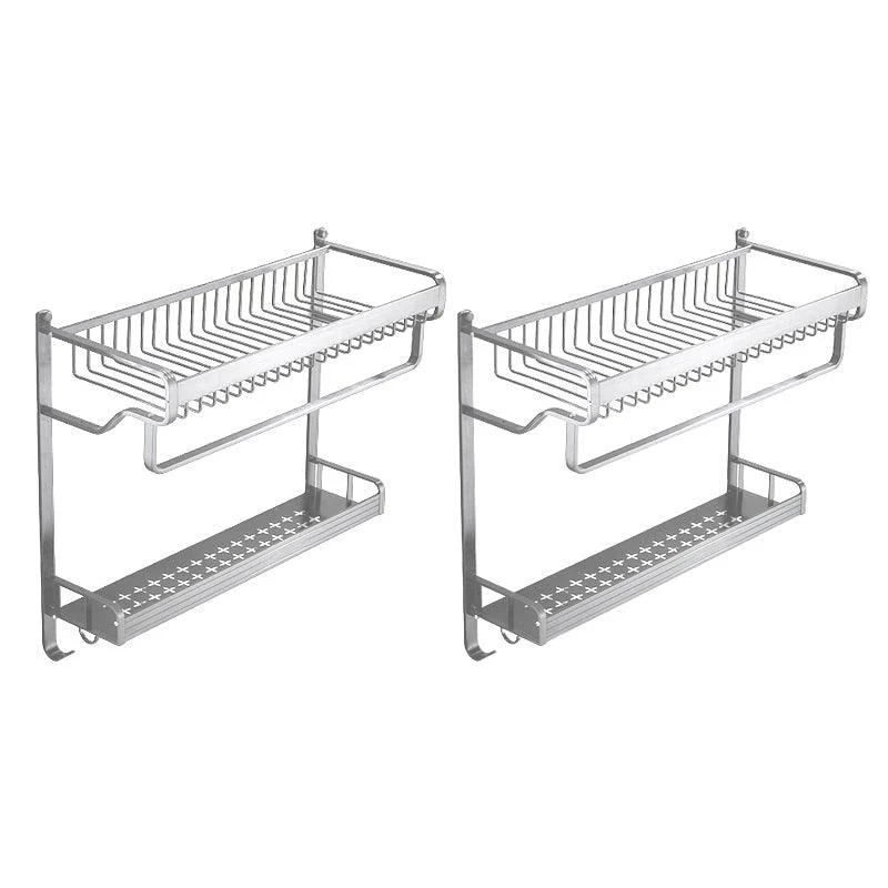 Black / Sliver Bathroom Accessory Aluminum Hardware Set Bath Shelf -Bathlova