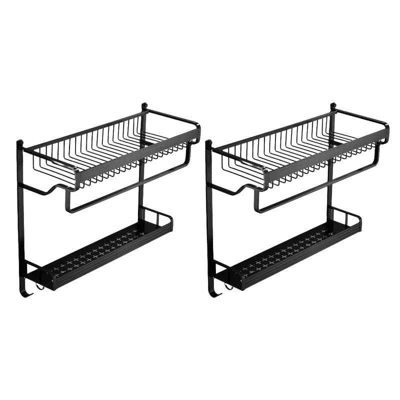 Black / Sliver Bathroom Accessory Aluminum Hardware Set Bath Shelf -Bathlova