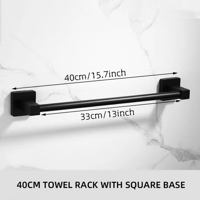 Black Towel Racks Bathroom Towel Rack Aluminum Black Wall Towel Rail -Bathlova