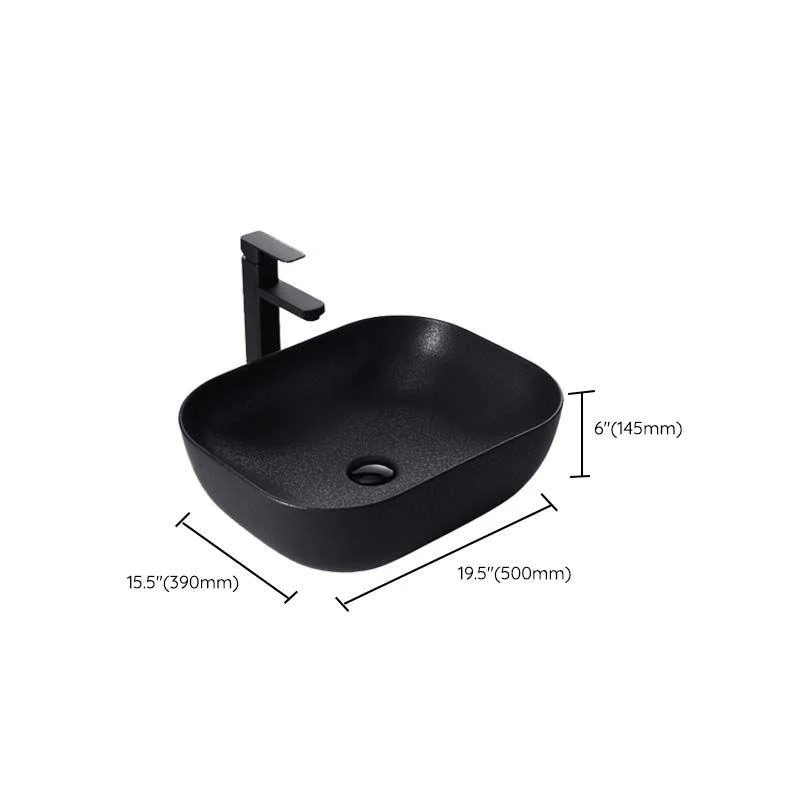 Black Trough Bathroom Sink Round Porcelain Trough Bathroom Sink -Bathlova