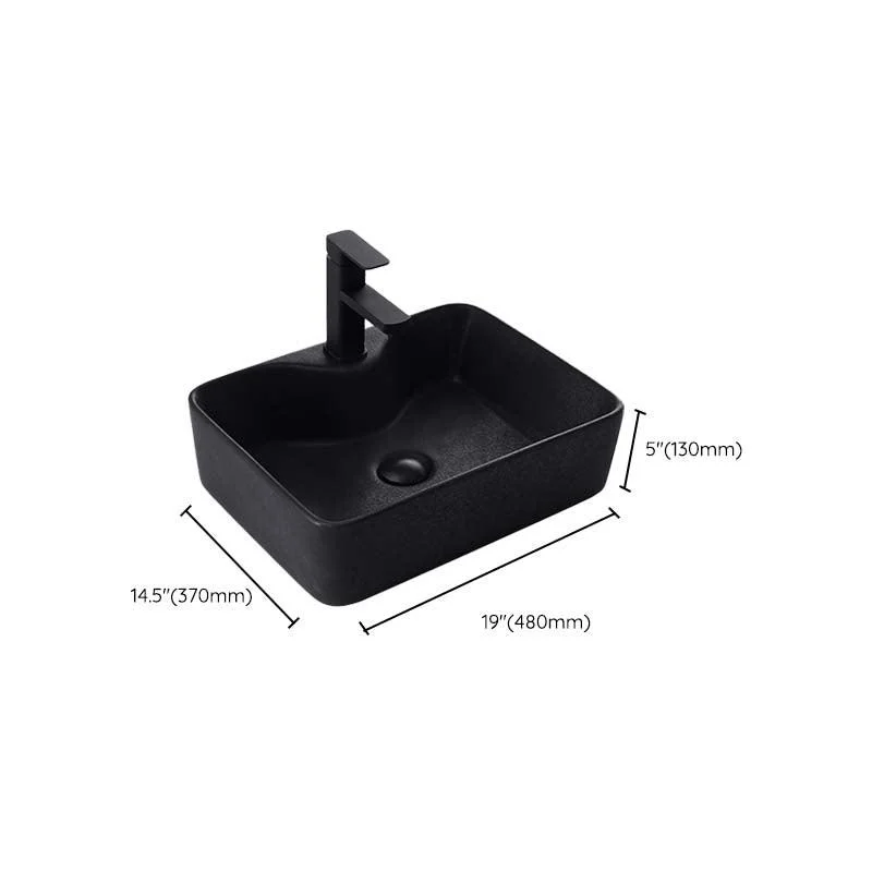 Black Trough Bathroom Sink Round Porcelain Trough Bathroom Sink -Bathlova