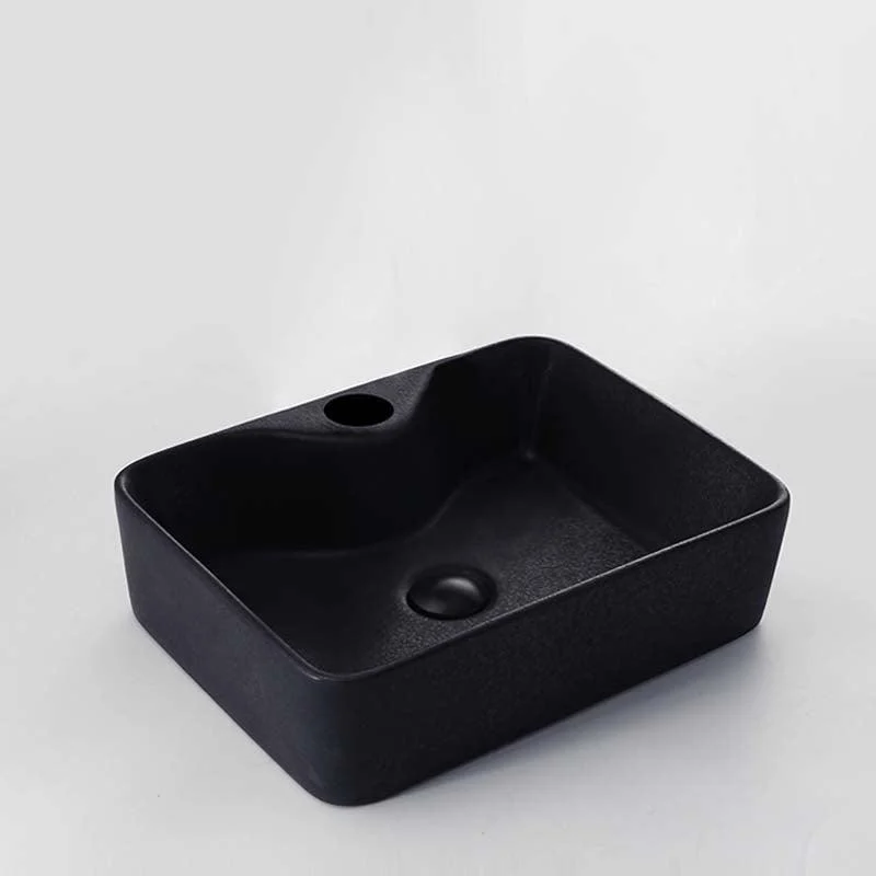 Black Trough Bathroom Sink Round Porcelain Trough Bathroom Sink -Bathlova