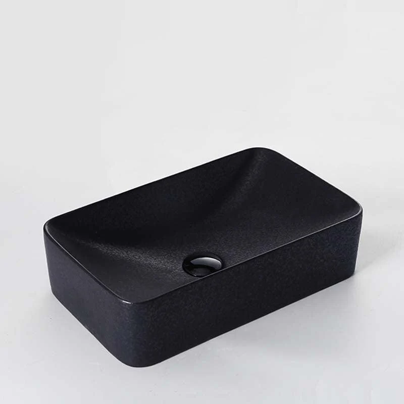 Black Trough Bathroom Sink Round Porcelain Trough Bathroom Sink -Bathlova