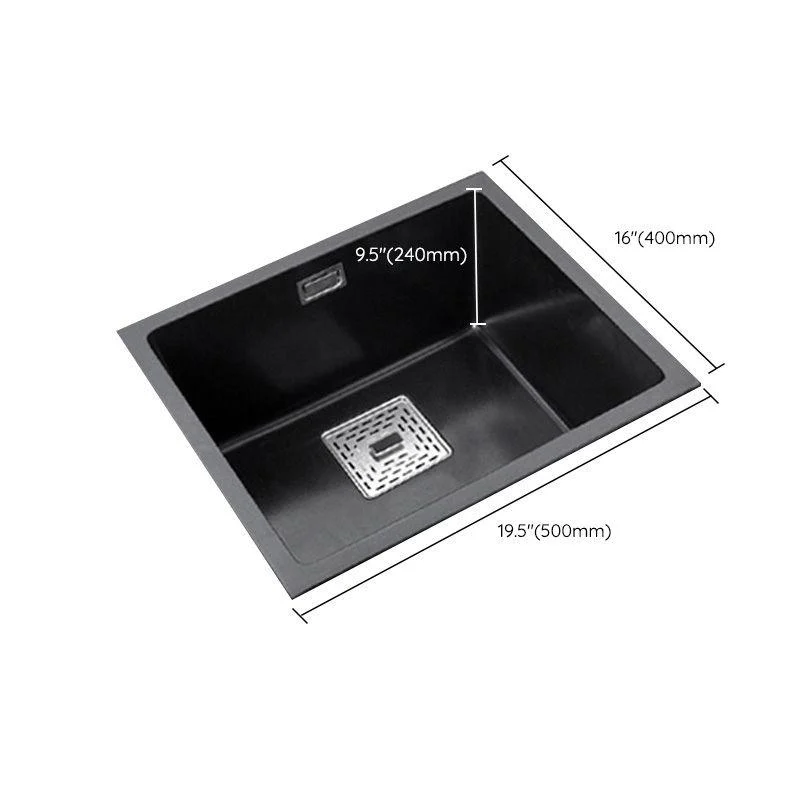 Black Undermount Kitchen Sink Single Bowl Quartz Sink with Tap -Bathlova