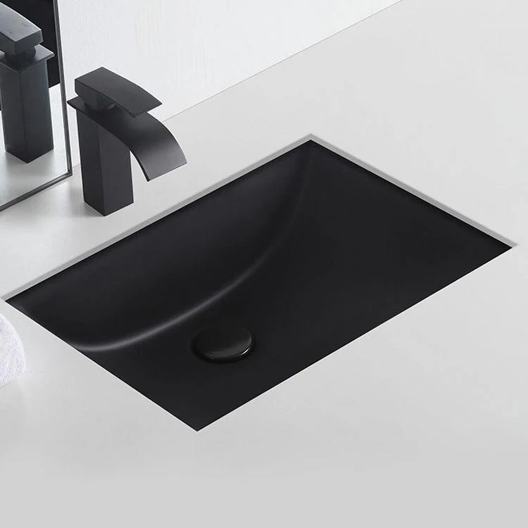 Black Undermount Vanity Sink Modern Porcelain Undermount Vanity Sink -Bathlova