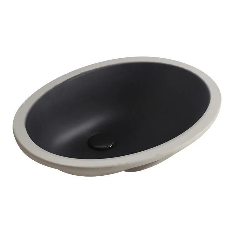 Black Undermount Vanity Sink Modern Porcelain Undermount Vanity Sink -Bathlova