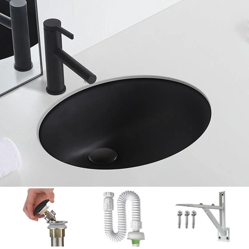 Black Undermount Vanity Sink Modern Porcelain Undermount Vanity Sink -Bathlova