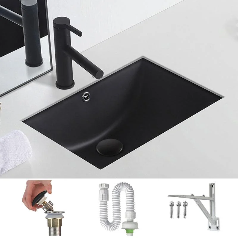 Black Undermount Vanity Sink Modern Porcelain Undermount Vanity Sink -Bathlova