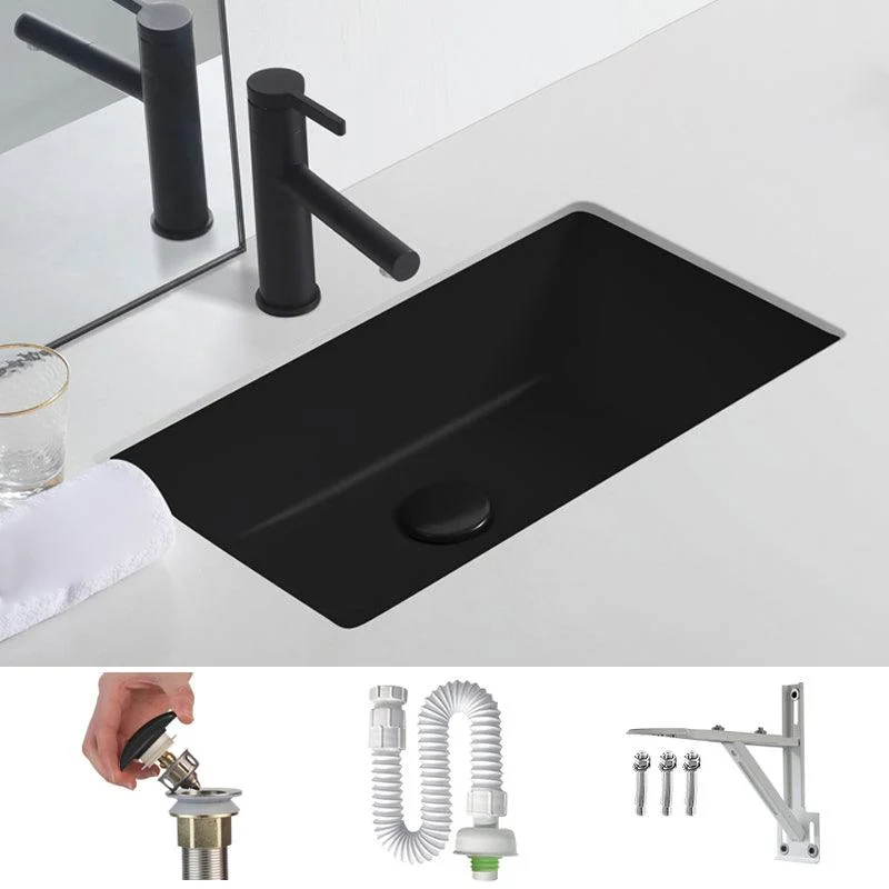 Black Undermount Vanity Sink Modern Porcelain Undermount Vanity Sink -Bathlova