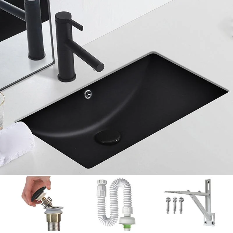 Black Undermount Vanity Sink Modern Porcelain Undermount Vanity Sink -Bathlova